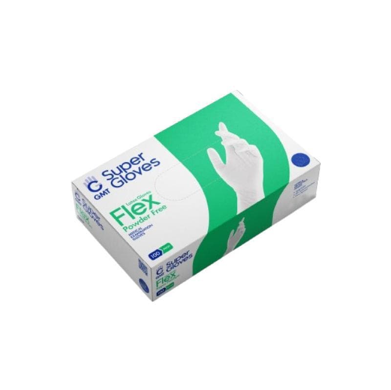 Latex Powder-Free Flex Gloves Large White